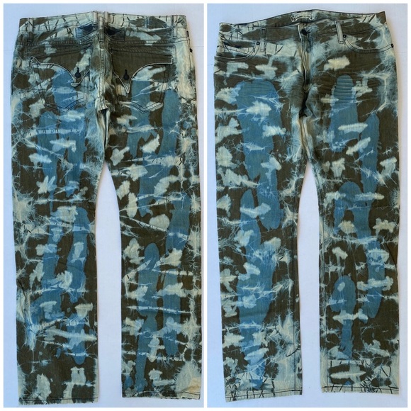 New Robins Jeans Slim Straight Long Flap Jeans - Picture 1 of 7